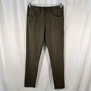 Normal Brand Pants Men's 32x32 Green Button Zip Pockets Nylon No Logo